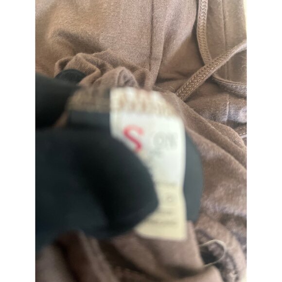 Jayli Brown Wide-Leg Rayon Pants With Fold-Over Waistband - Picture 7 of 7